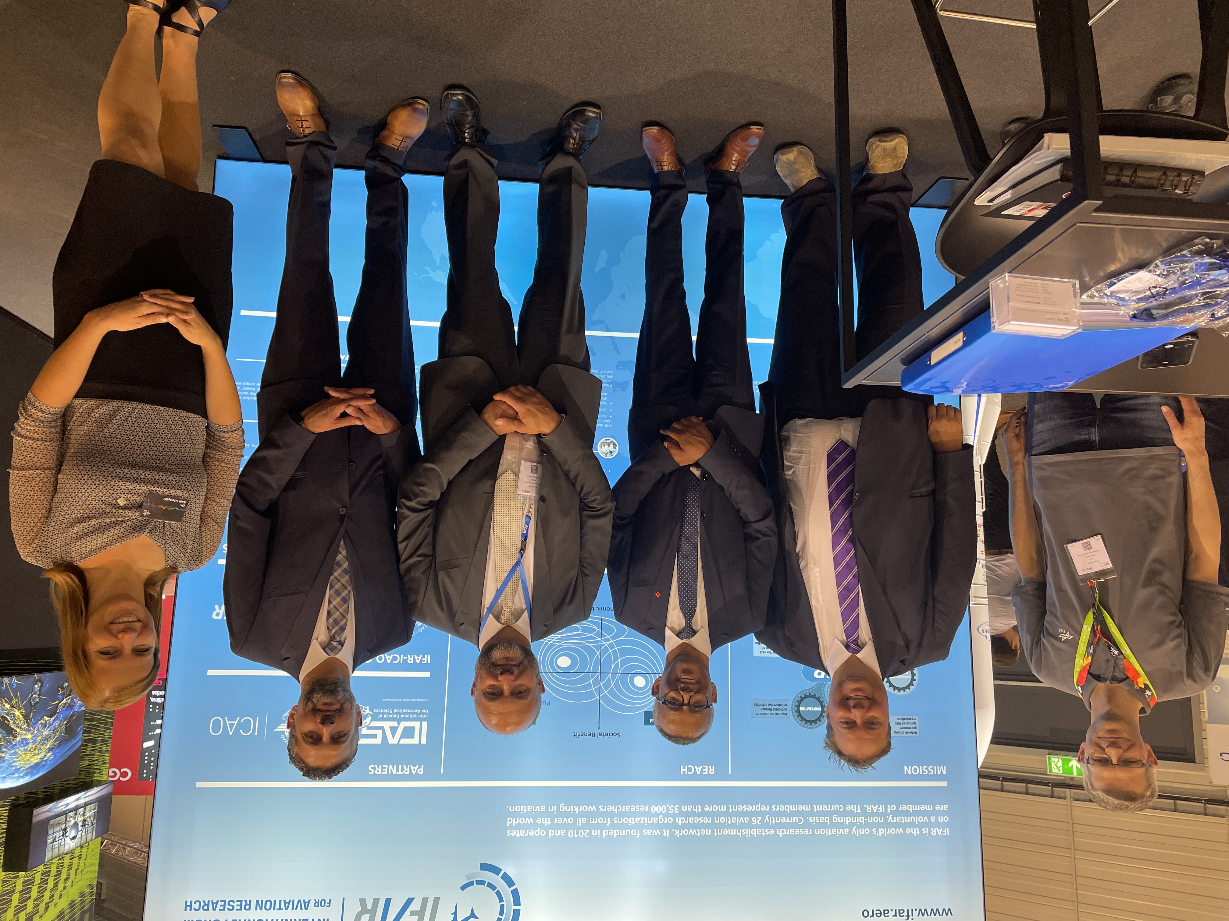 CINEA's project officer Hugues Felix and SENS4ICE project coordinator Carsten Schwarz met the National Research Council Canada / Conseil national de recherches Canada delegation led by Director General for Aerospace  Ibrahim Yimer at the German Aerospace Center (DLR) ILA stand.