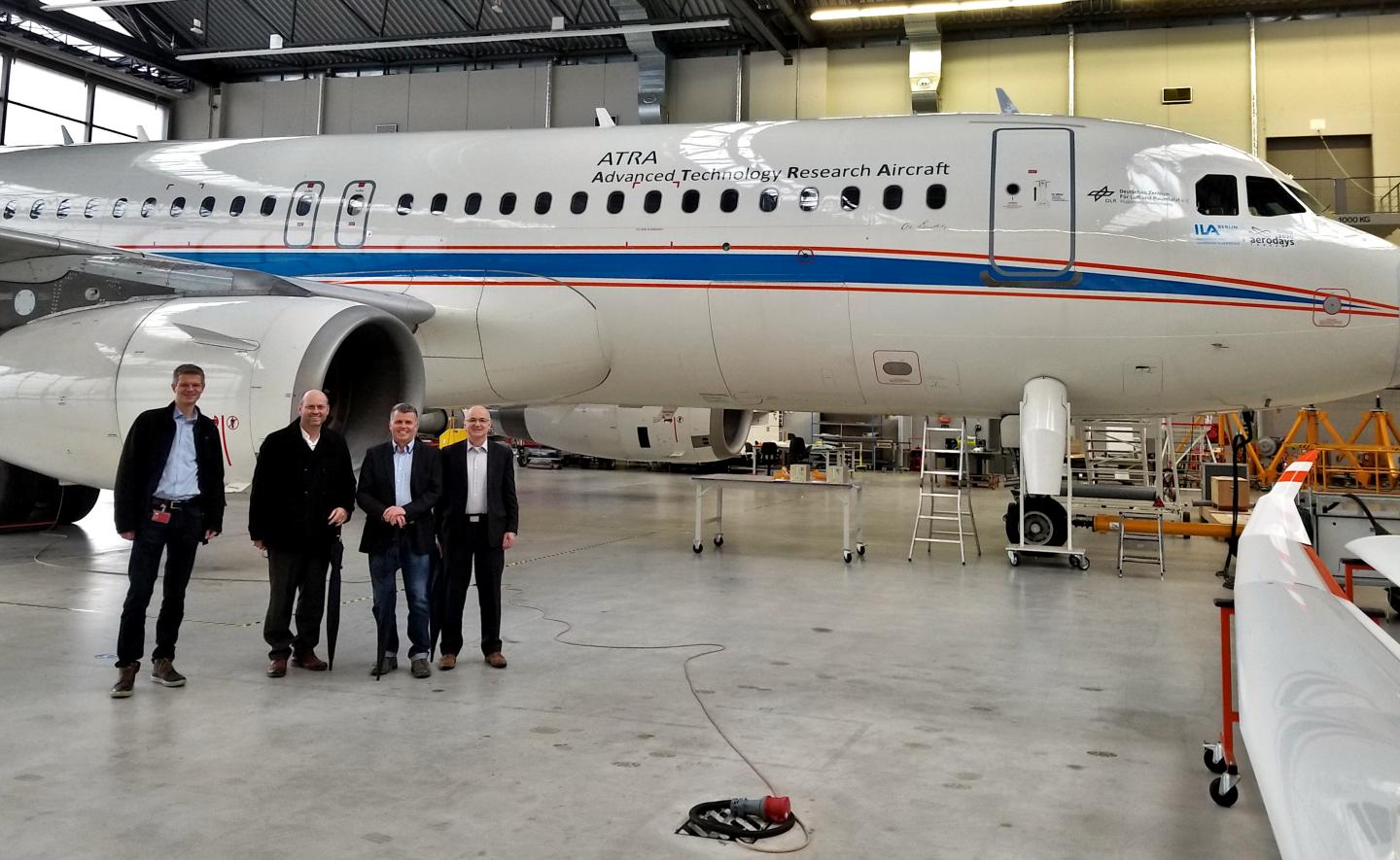 NRC team visiting the site of the SENS4ICE coordinator DLR in Braunschweig, Germany (2019).