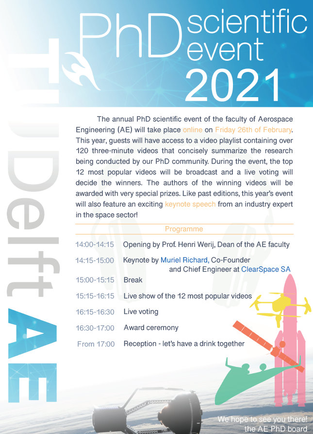 Programme of the TU Delft Aerospace Engineering PhD Scientific Event 2021