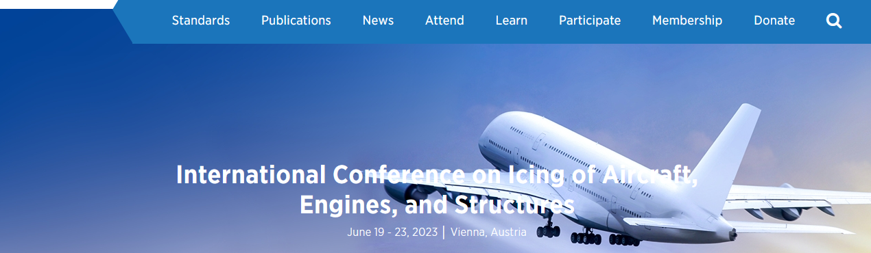SENS4ICE will be represented at the SAE International Conference on Icing of Aircraft, Engines, and Structures in 2023. Image copyrights of the SAE International Conference on Icing of Aircraft, Engines and Structures.