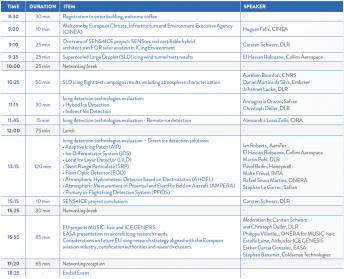 A glimpse of the programme of the Final Dissemination Event of the SENS4ICE project that will be held on 29 November 2023 in Brussels.