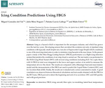 Icing Condition Predictions Using FBGS. © 2021 by the authors. Licensee MDPI.